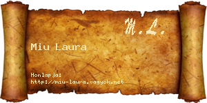 Miu Laura névjegykártya